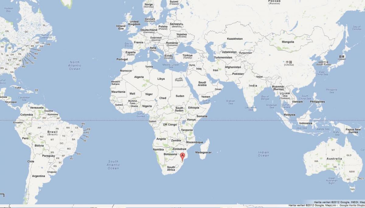 Suazi na mapie świata