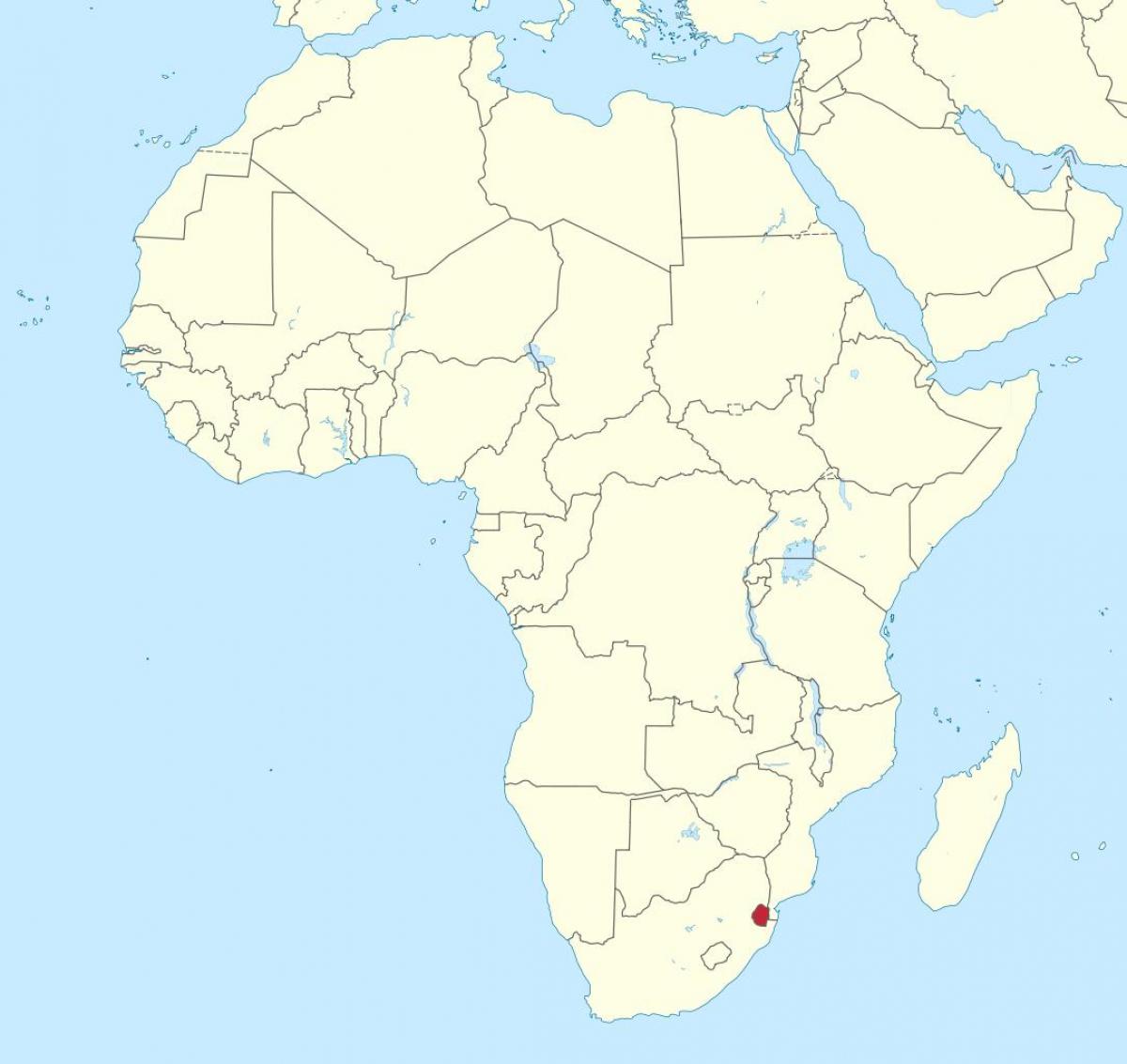 Mapa Suazi Afryki